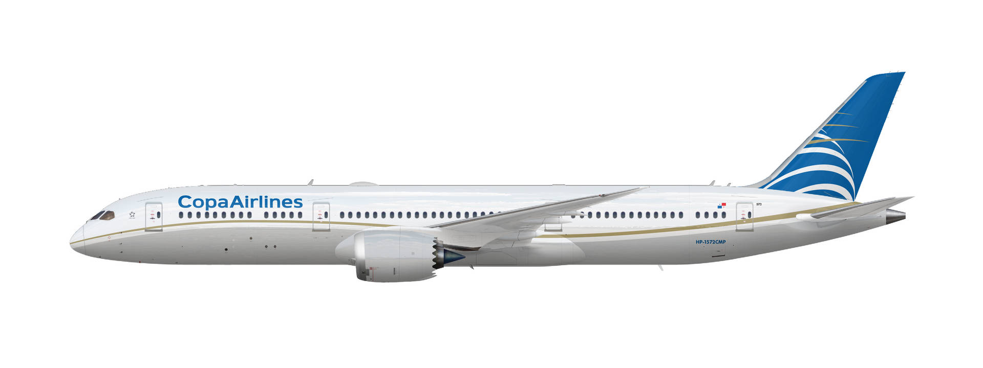Aviónde Copa Airlines En Blanco Fondo de pantalla