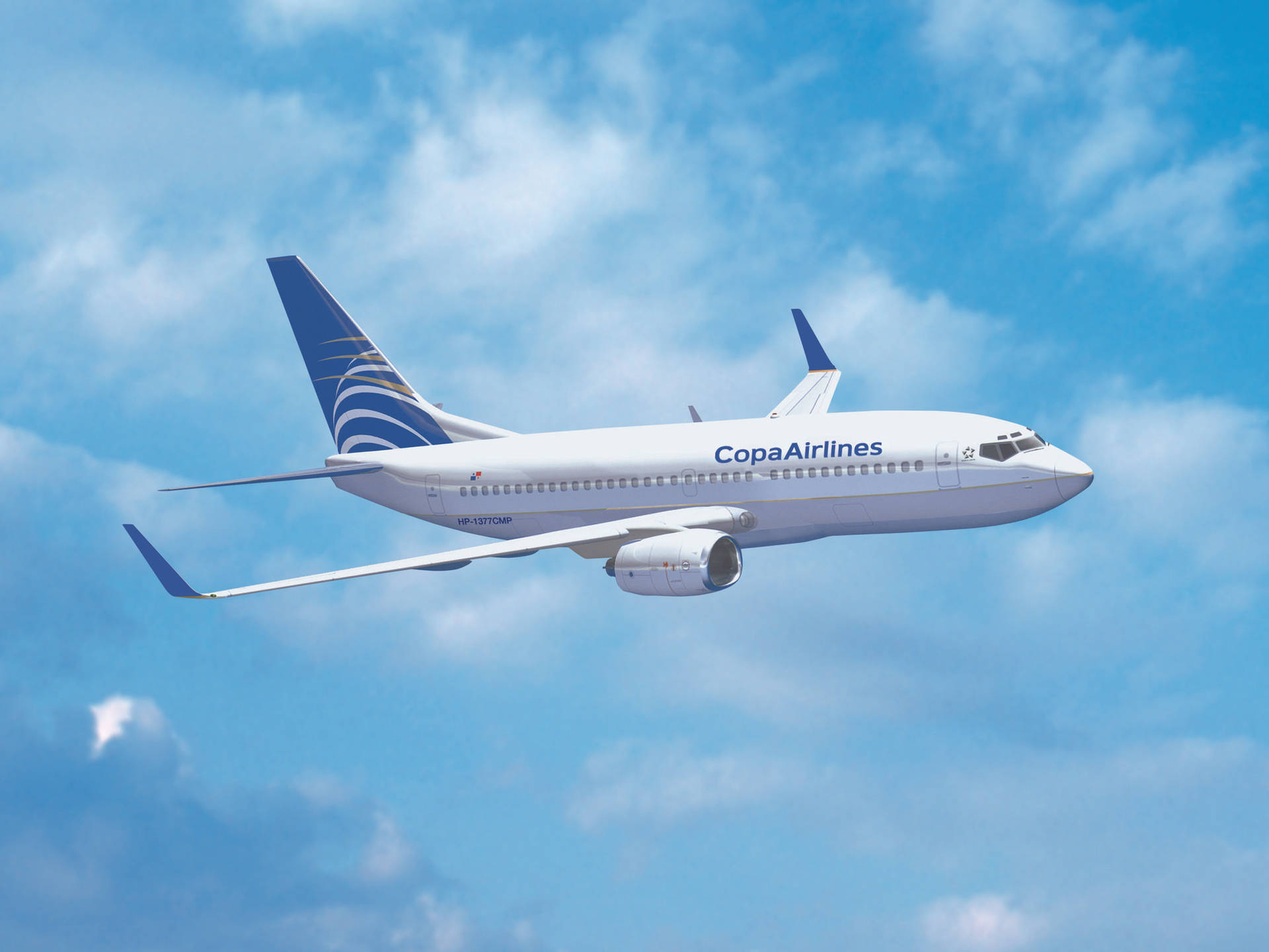 Copa Airlines Plane On Clouds Wallpaper