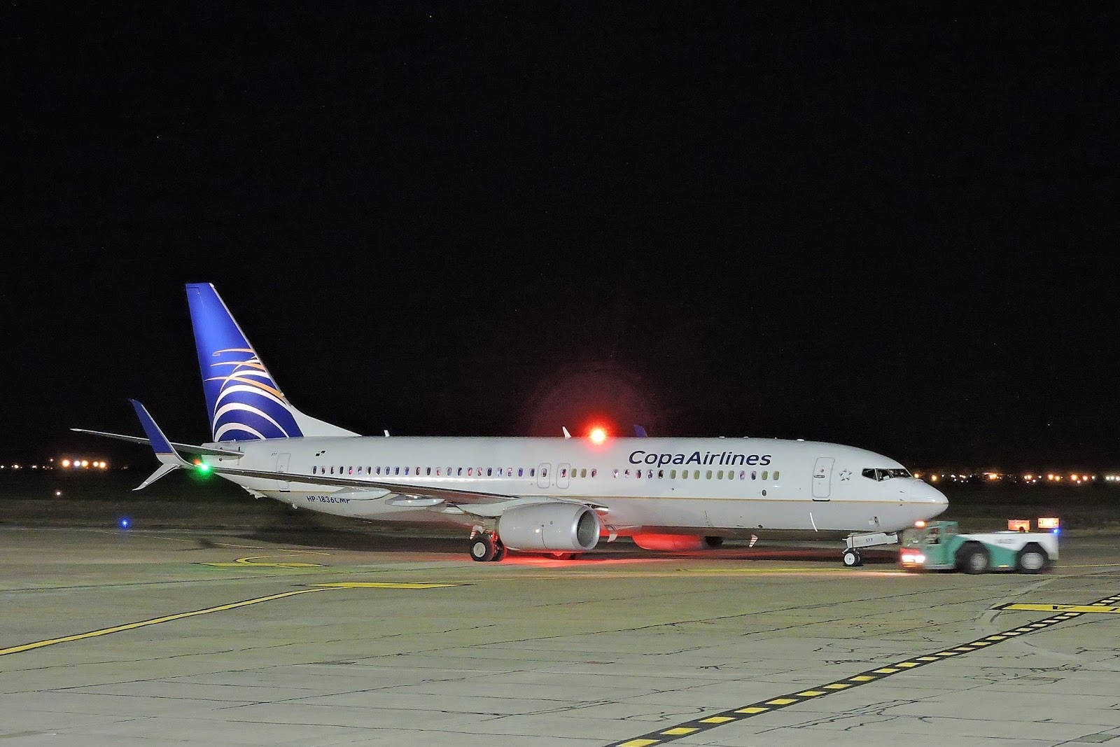 A Copa Airlines plane ready for takeoff at Tocumen Airport. Wallpaper