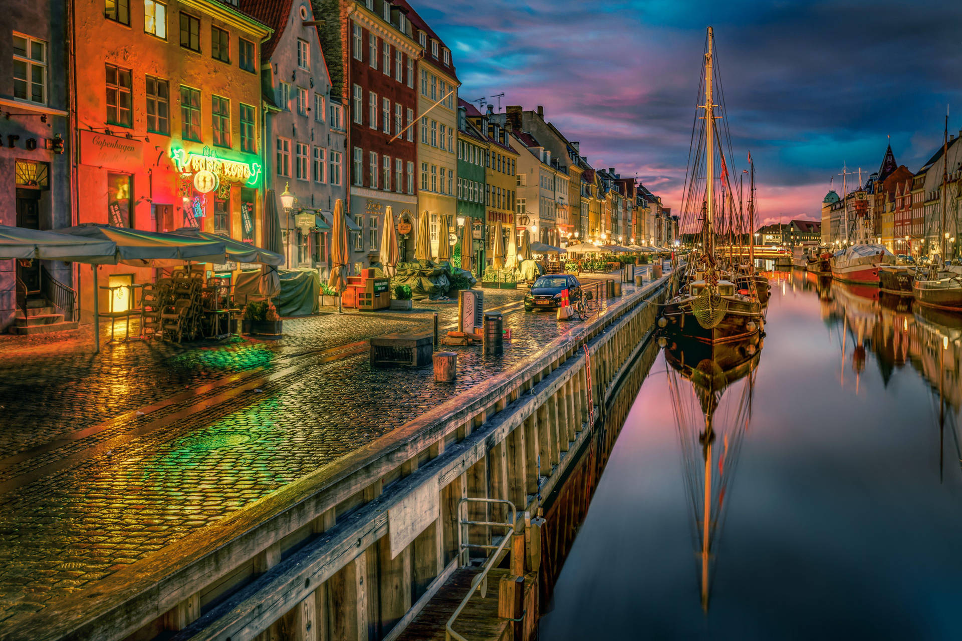 Copenhagaarte Digital Colorida Papel de Parede