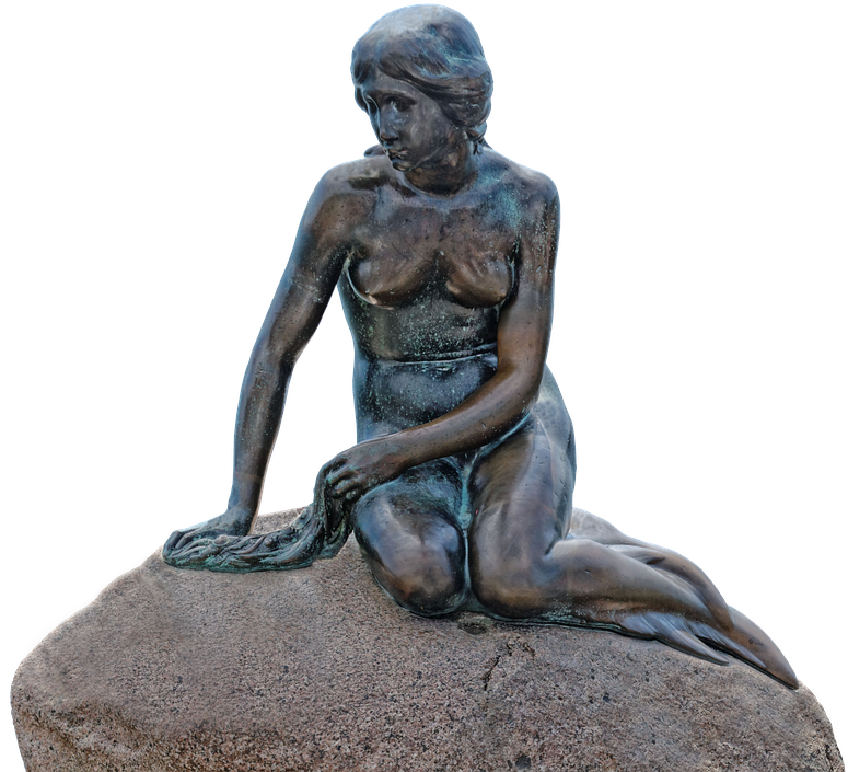Copenhagen Mermaid Statue PNG