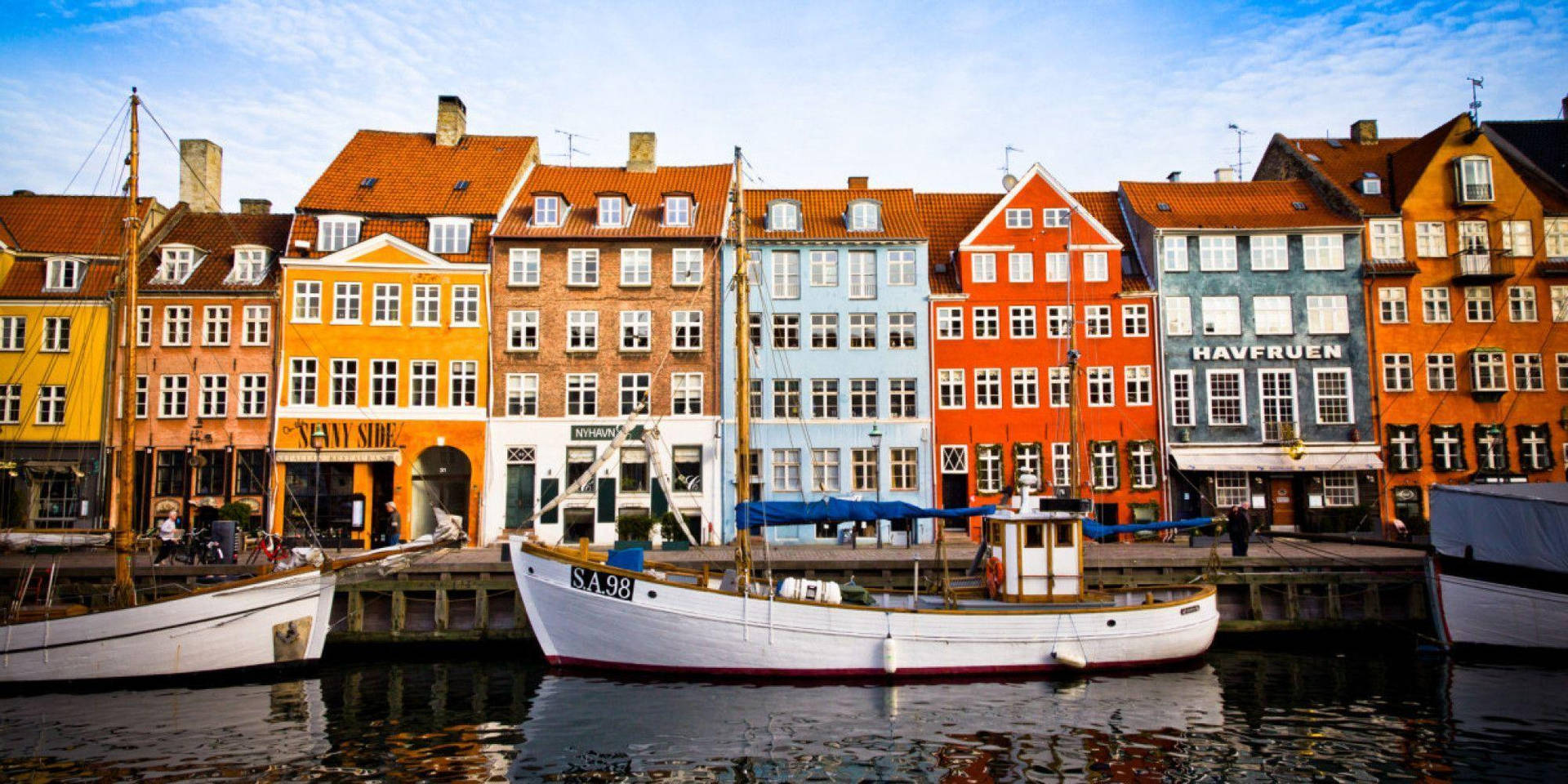 Kopenhagenweiße Boote Wallpaper