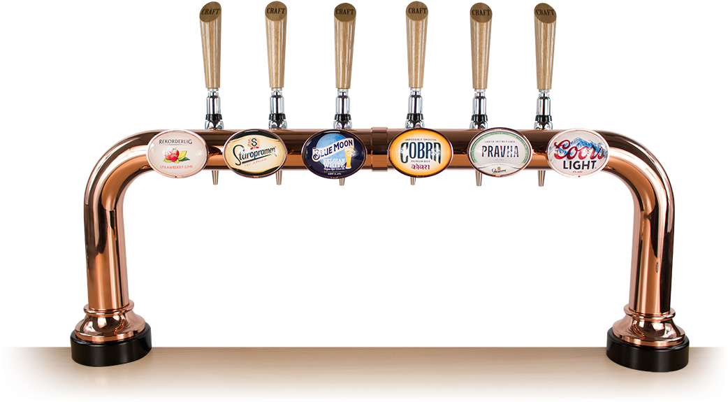 Copper Beer Tap Handles PNG