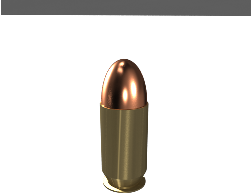 Copper Jacketed Bullet Illustration PNG