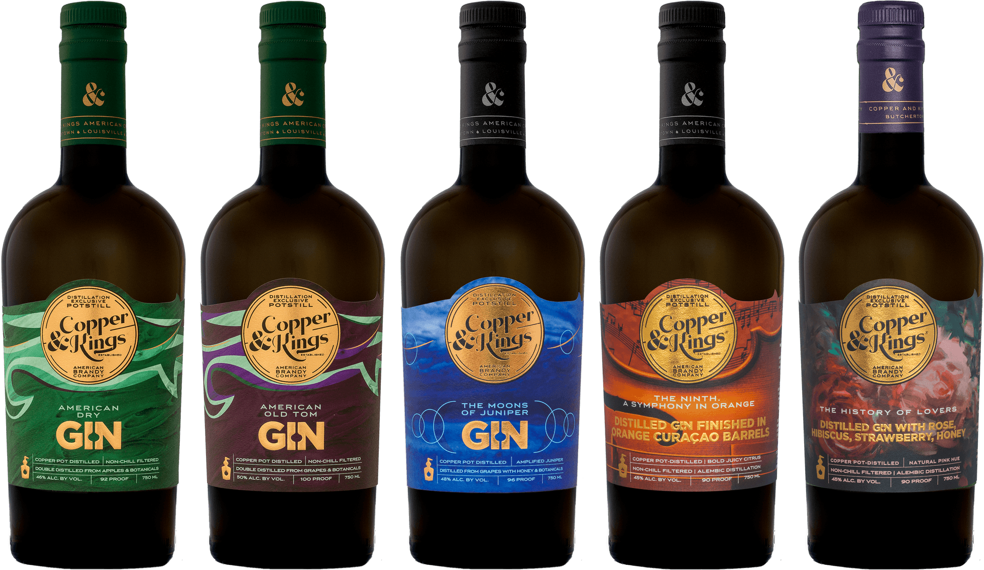 Copper Kings Gin Collection PNG