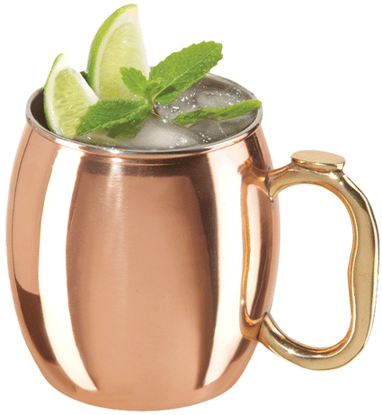 Copper Moscow Mule Mugwith Limeand Mint PNG