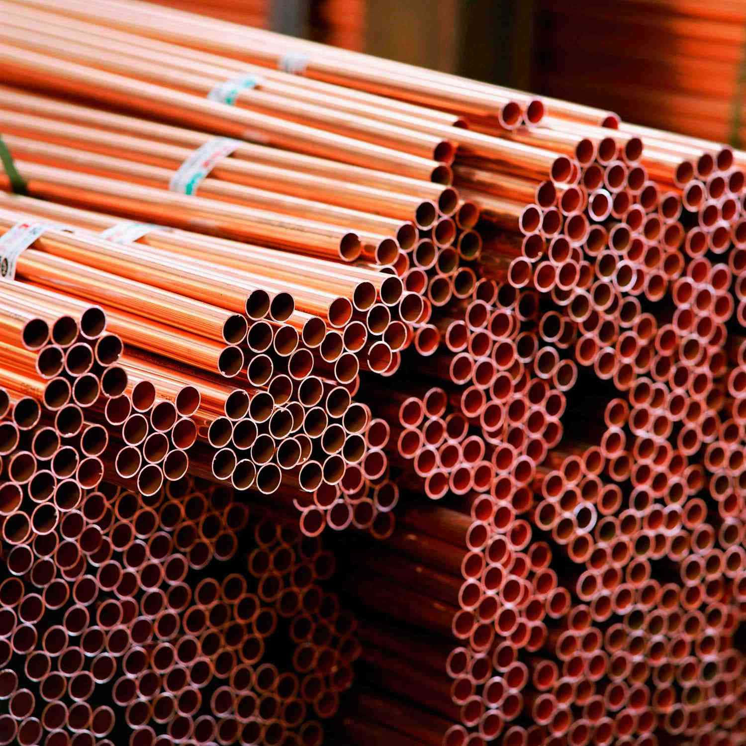 Copper Pipes Stockpile Wallpaper