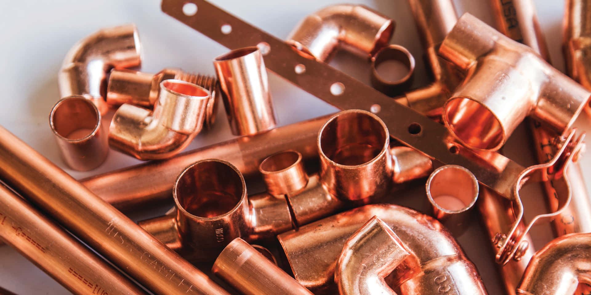 Copper Pipesand Fittings Collection Wallpaper