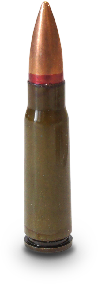 Copper Tipped Bullet Standing PNG