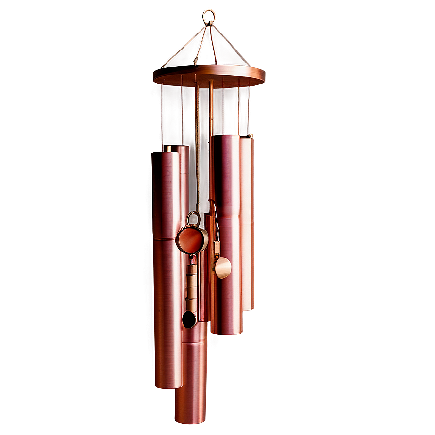 Copper Wind Chimes Png 06112024 PNG