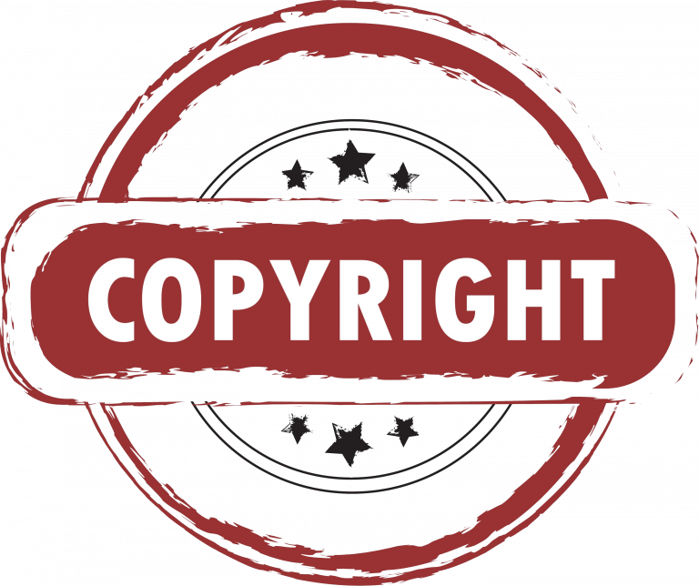 Copyright Stamp Redand Blue PNG