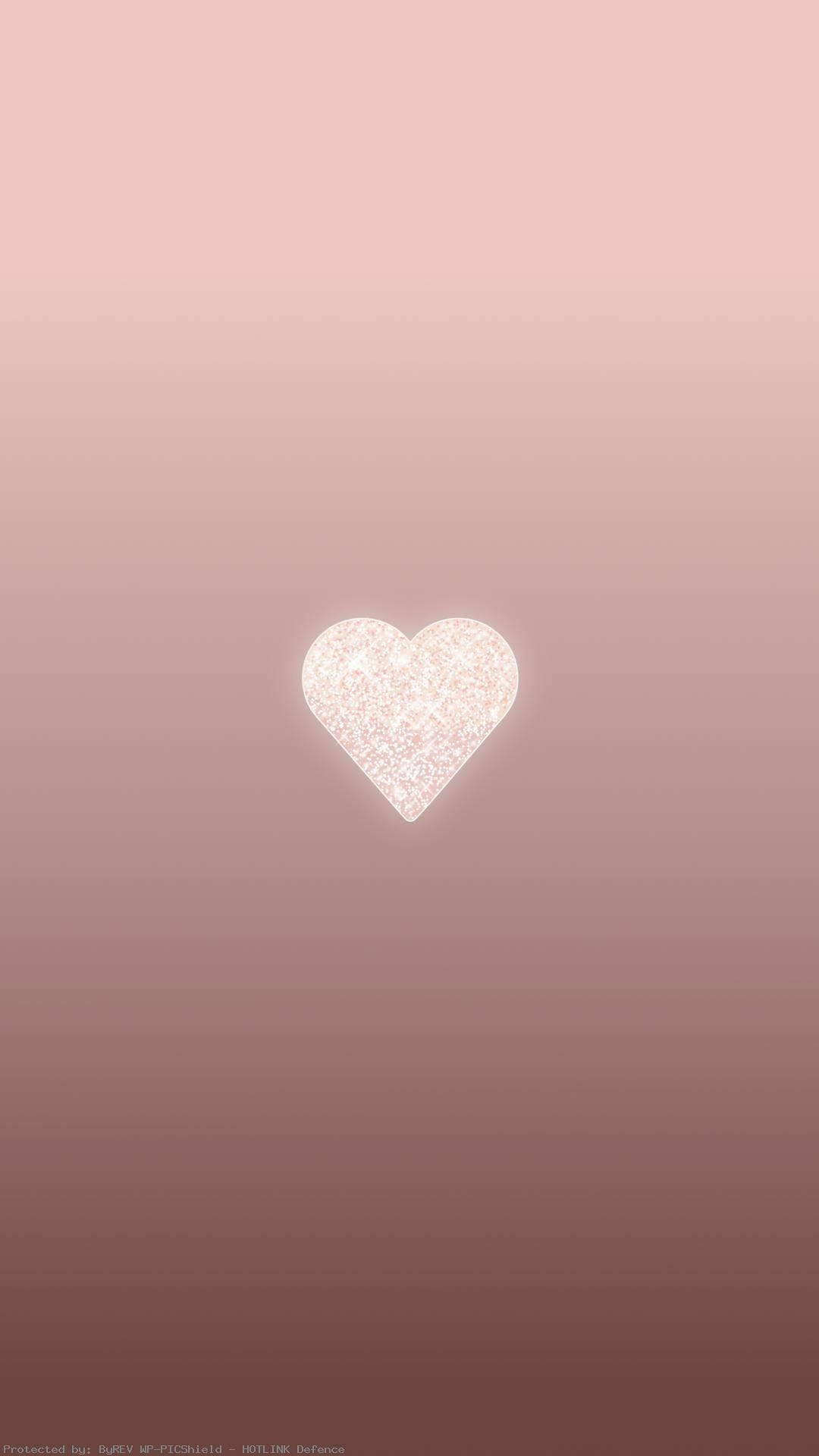 Coração Estético Em Ouro Rosa Papel de Parede