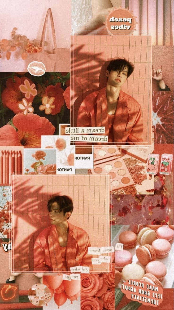 Coral Collage_ Man In Red Suit Wallpaper