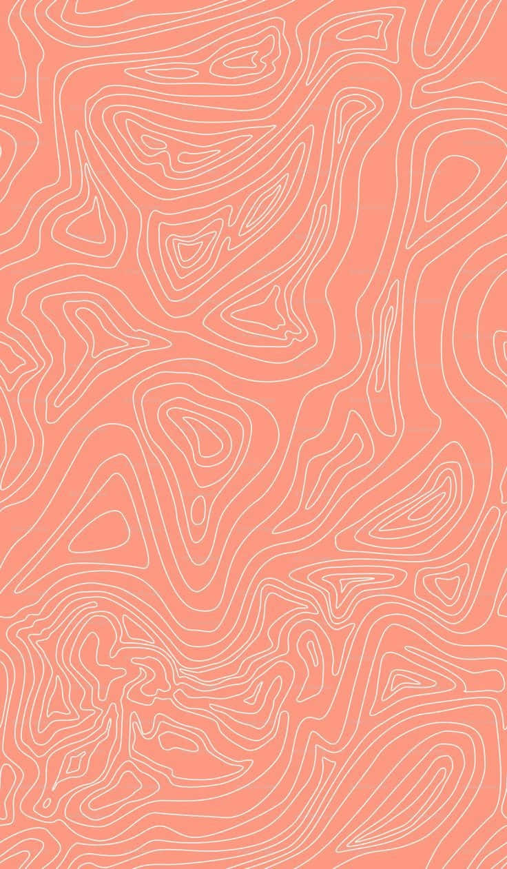 Coral Contours Aesthetic Background Wallpaper