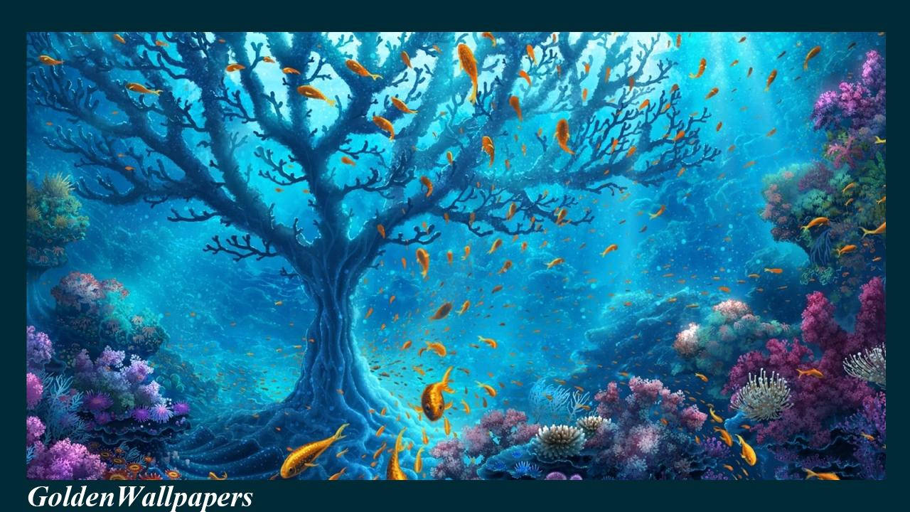 Coral In Underwater World Wallpaper