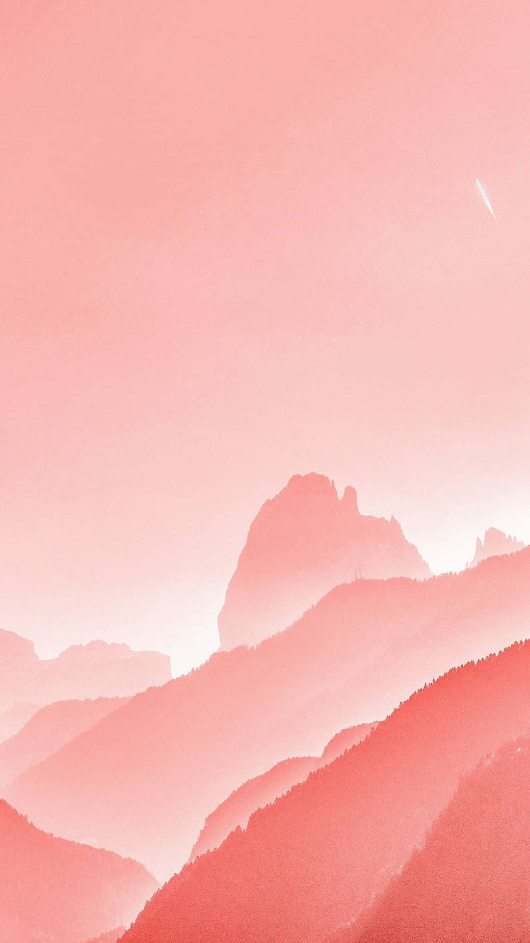 Coral Mountain Silhouettes Wallpaper