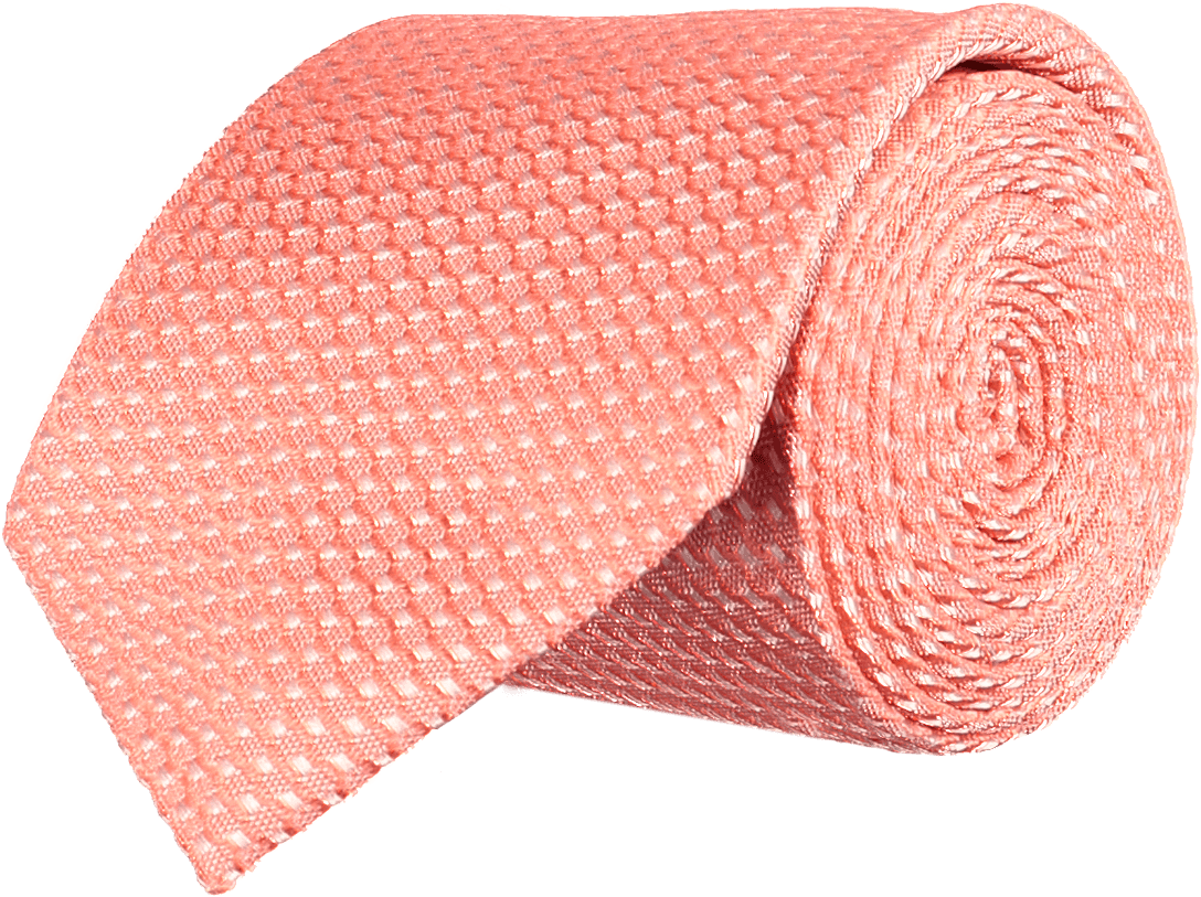 Coral Patterned Tie Rolled PNG