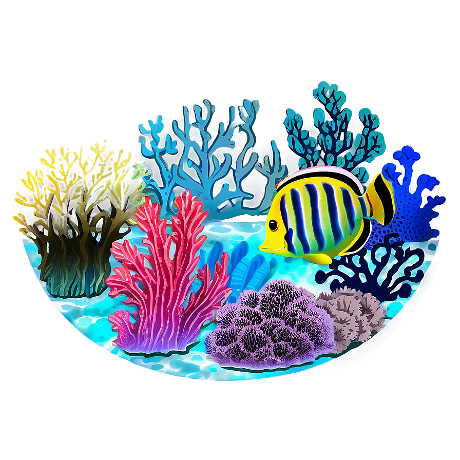 Coral Reef Patterns Png 06212024 PNG