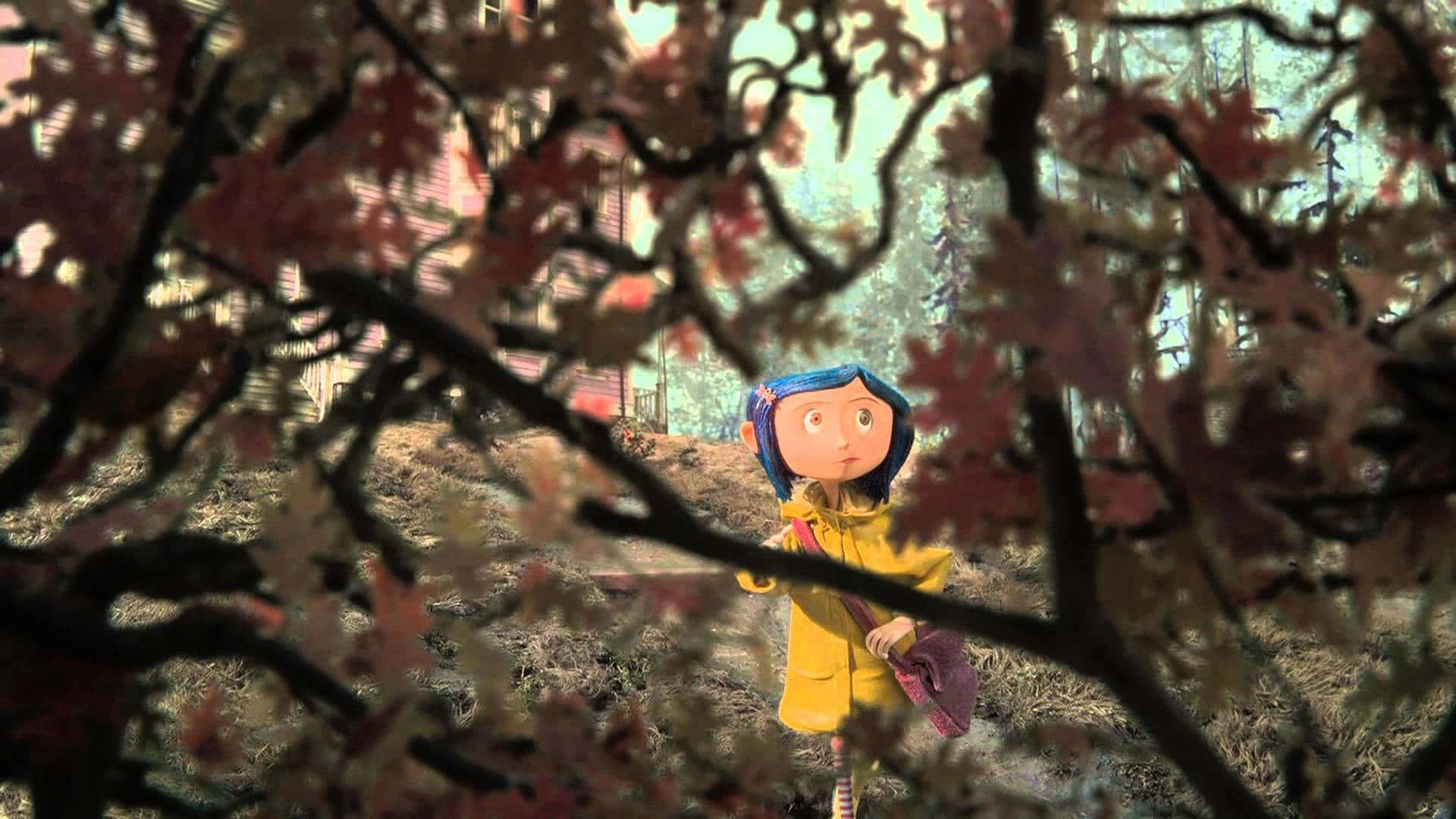 Coraline in the real and one of the many other worlds.