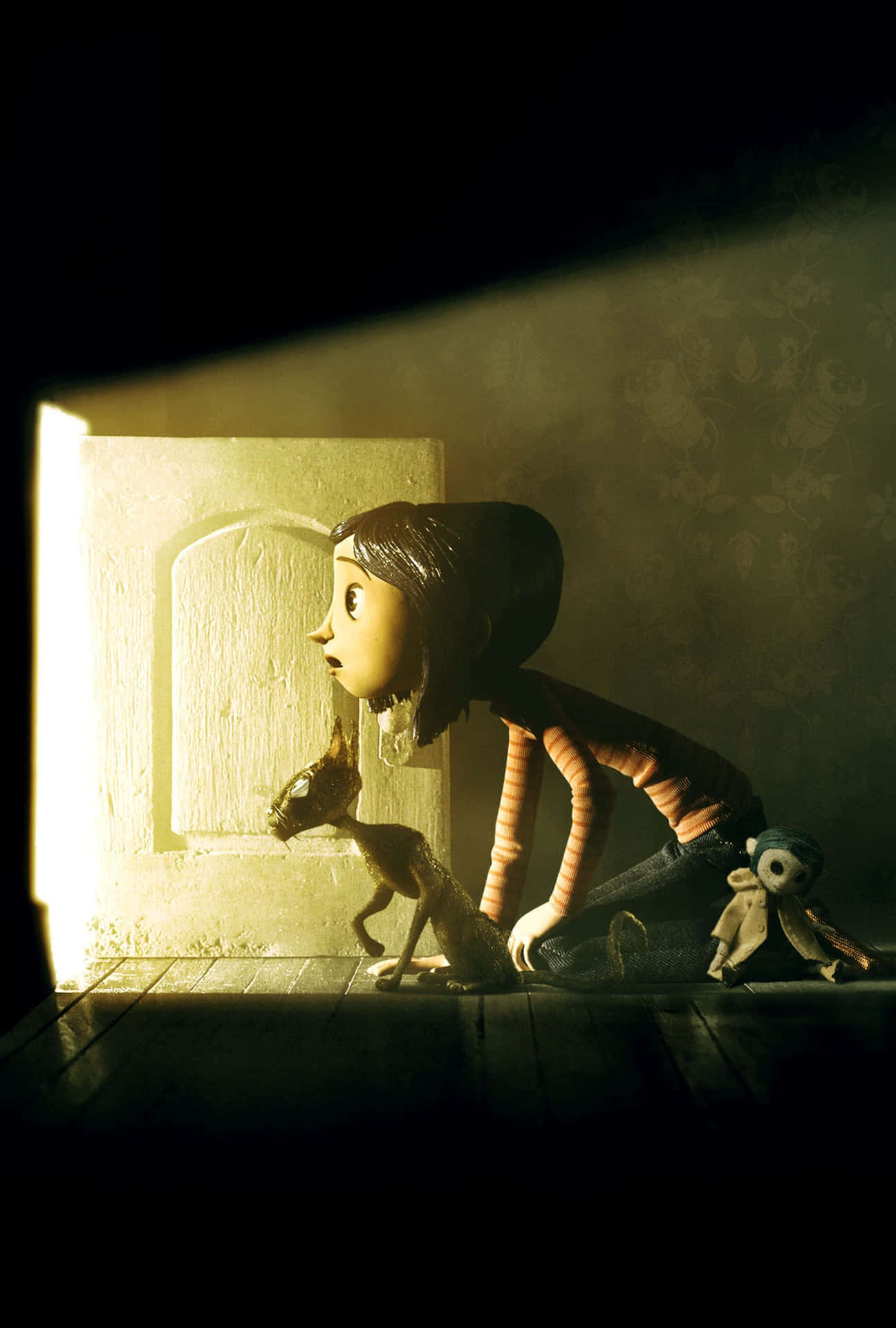 Coraline Steps onto a Magical Door-Shaped Road