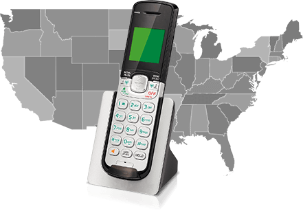 Cordless Phone U S A Map Background PNG