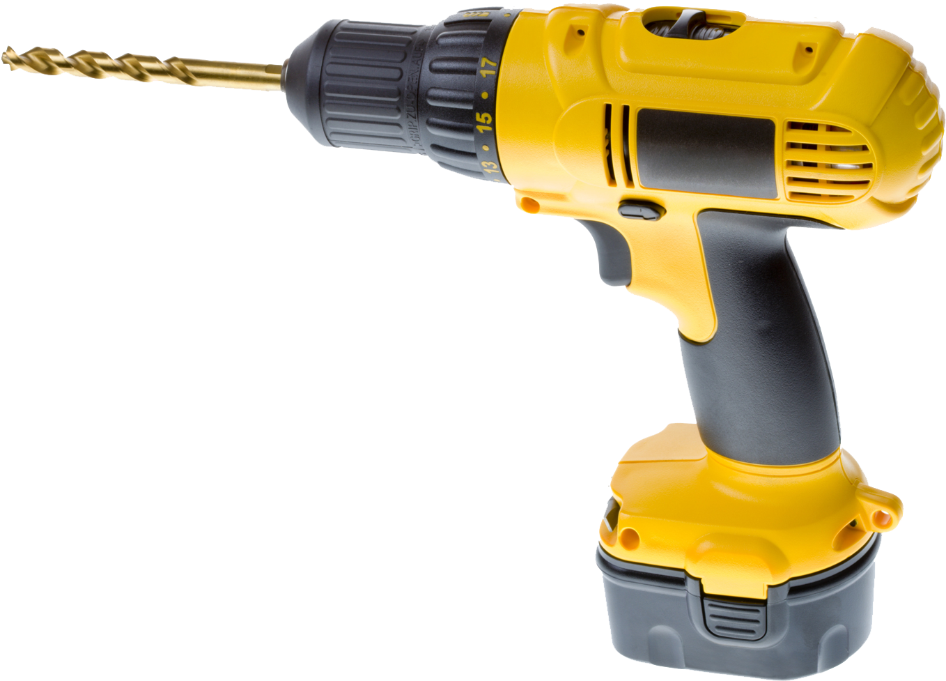 Cordless Power Drillwith Bit PNG