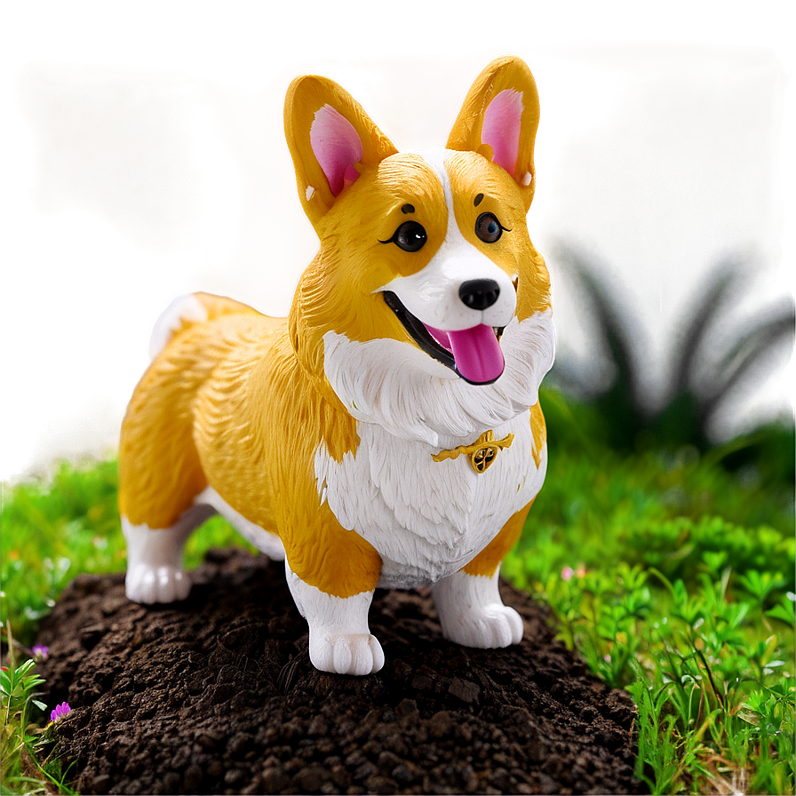 Corgi In The Garden Png Nih PNG