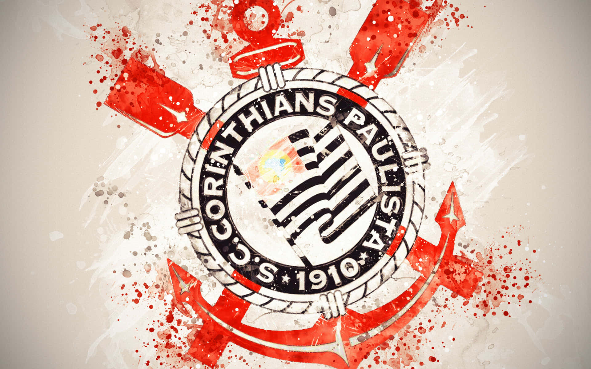 Corinthians Soccer Club Artistic Emblem Wallpaper