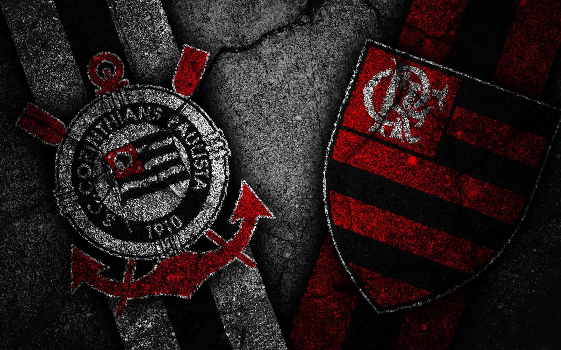 Corinthiansvs Flamengo Rivalry Crests Wallpaper