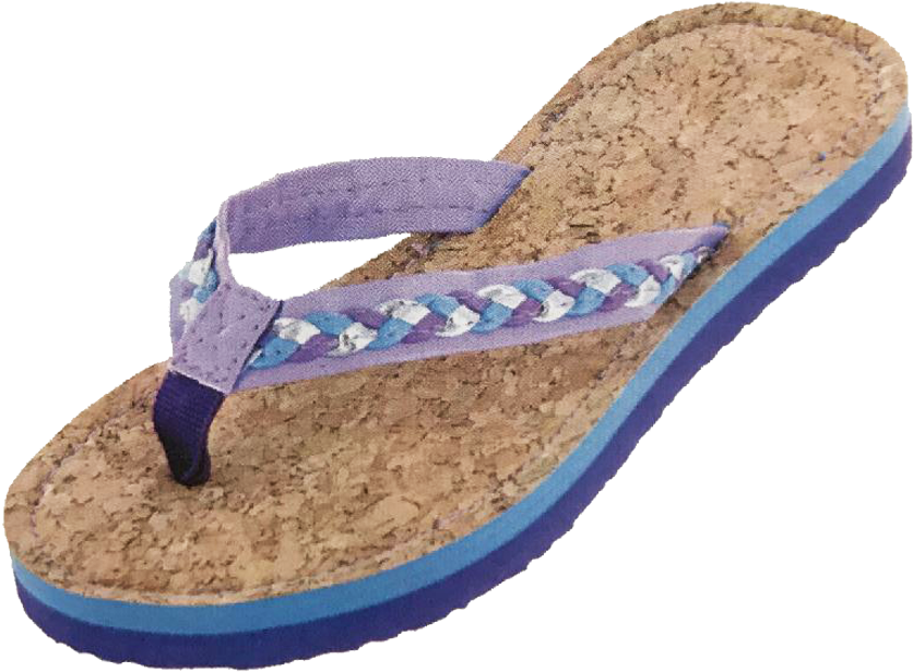 Cork Sole Flip Flop PNG