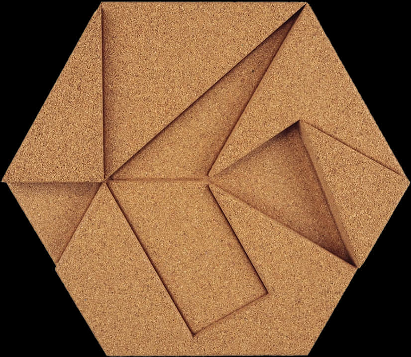 Corkboard Hexagon Puzzle Pattern PNG