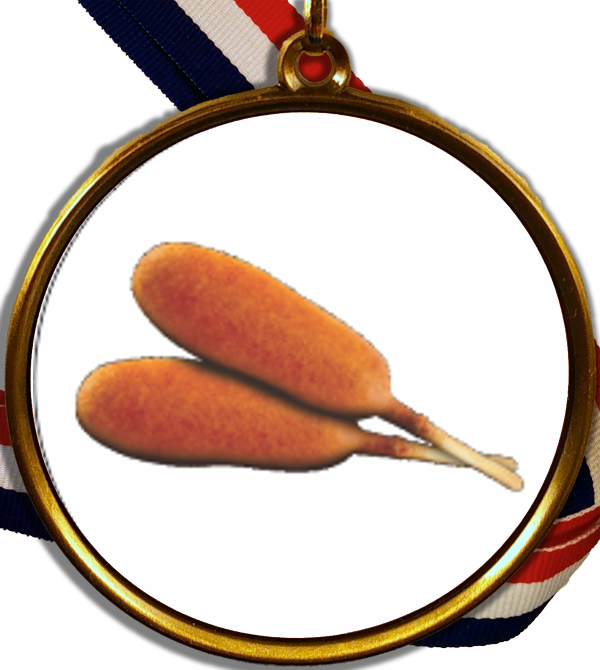 Corn Dog Medal Award PNG