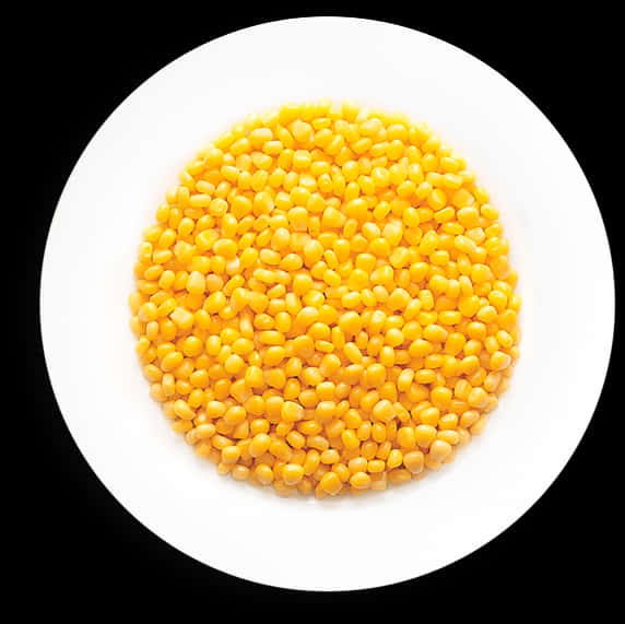 Corn Kernelson White Plate PNG