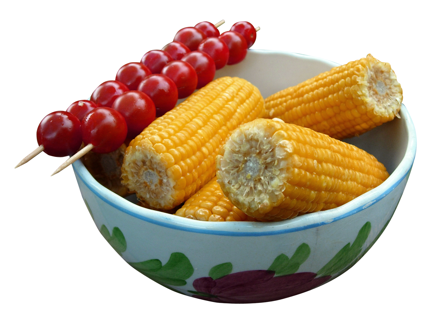 Cornand Tomatoesin Bowl PNG