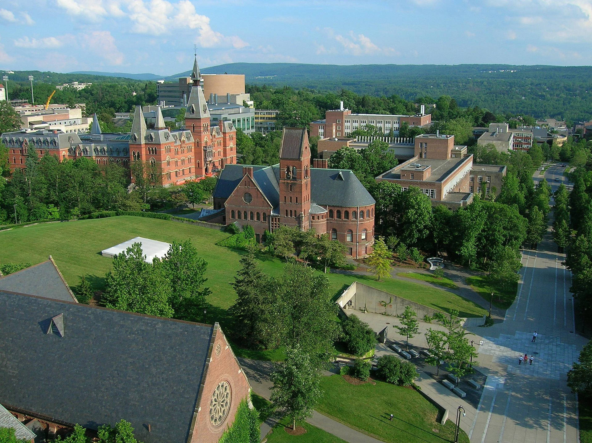 Universidadecornell Em Ithaca Campus. Papel de Parede