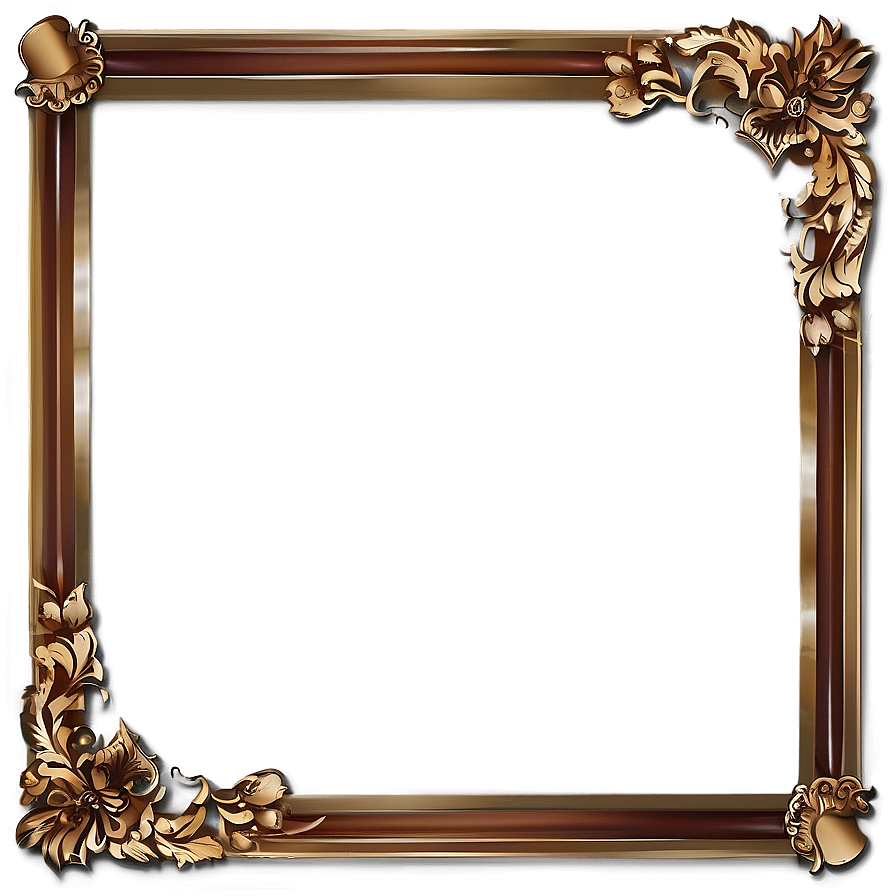 Corner Border Frame Png 06122024 PNG