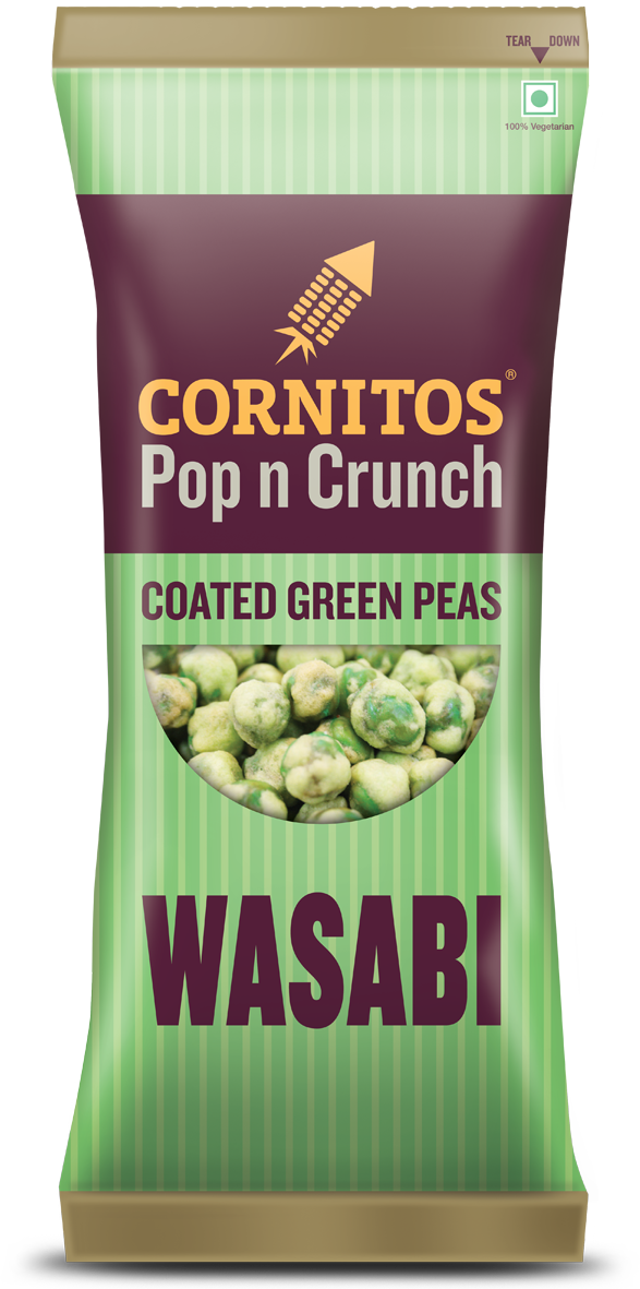 Cornitos Wasabi Coated Green Peas Package PNG