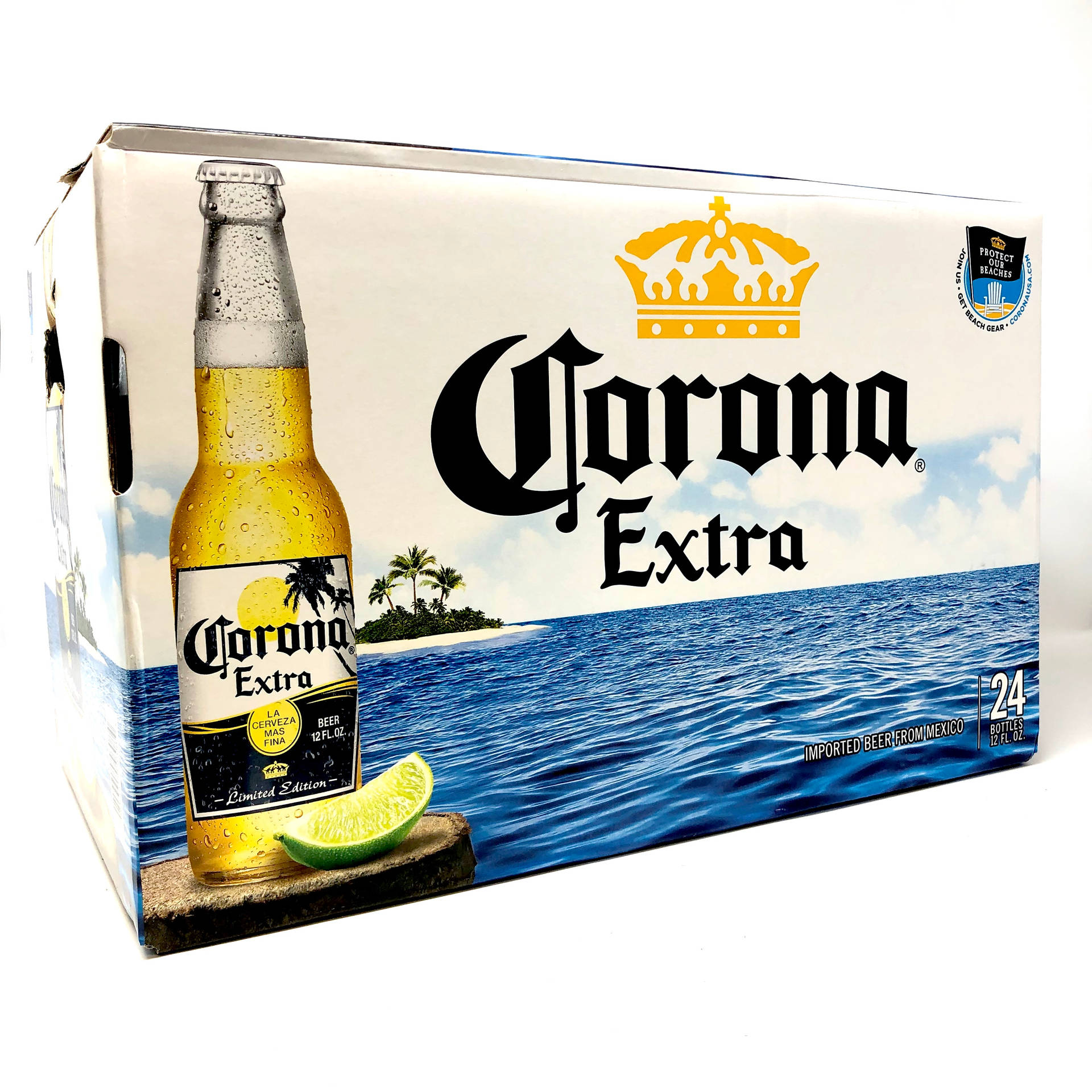 Cajade 24 Botellas De Cerveza Corona Extra Fondo de pantalla