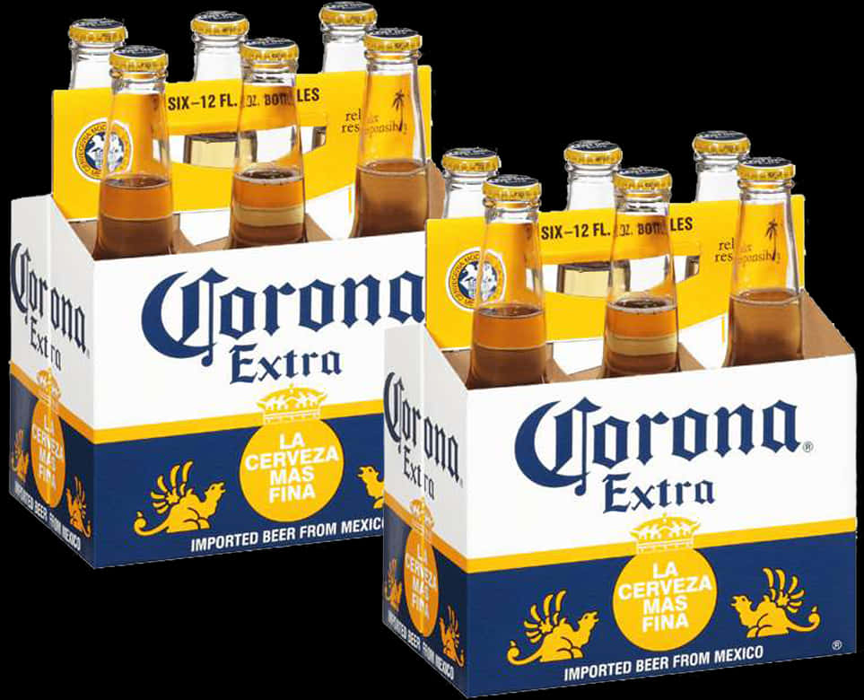 Corona Extra Beer Bottles Pack PNG