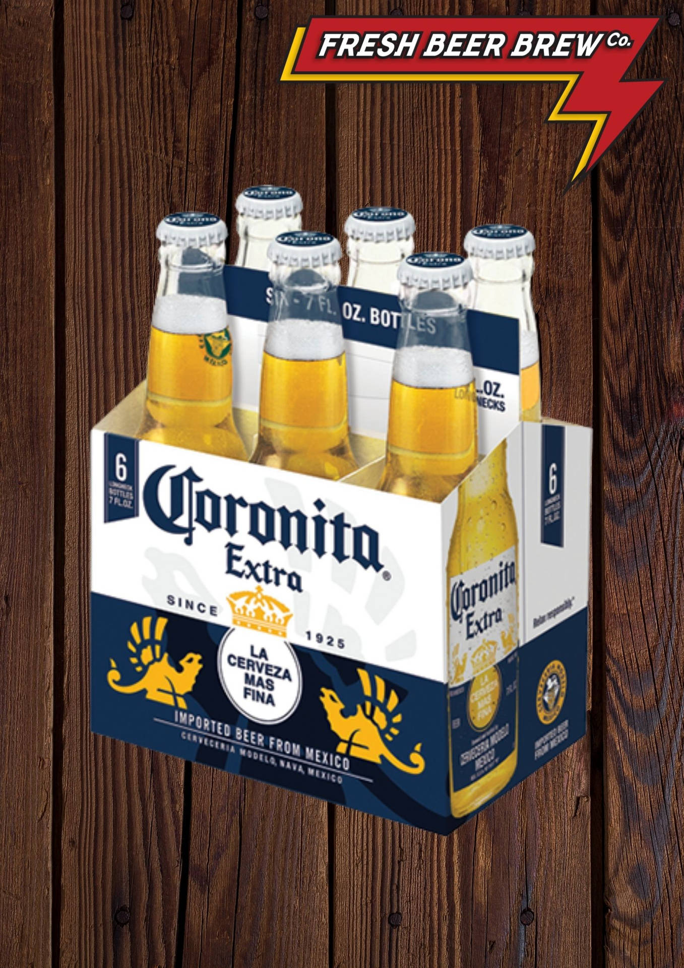 Pósterde Corona Extra Cerveza Fresca Fondo de pantalla
