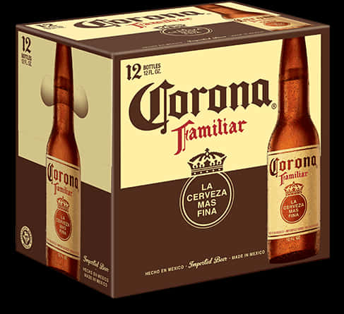 Corona Familiar Beer Boxand Bottle PNG