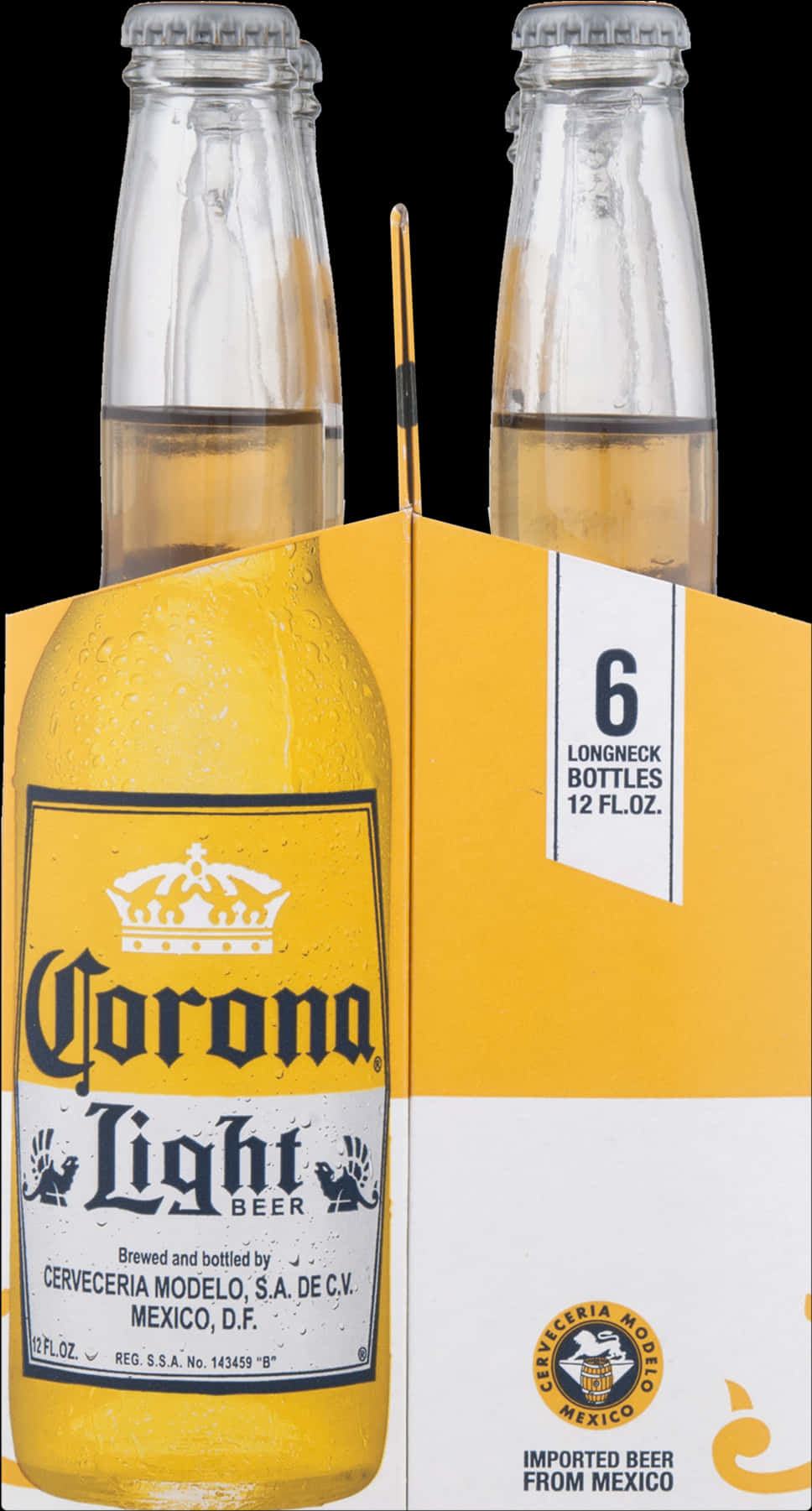 Corona Light Beer Bottle Pack PNG