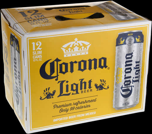 Corona Light Beer12 Pack Slim Cans PNG