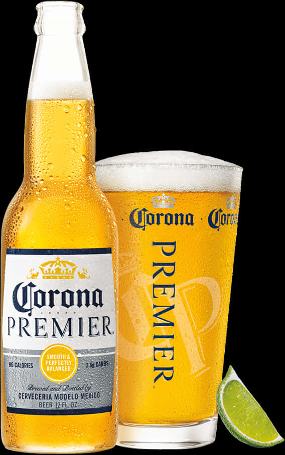 Corona Premier Beerand Glass PNG
