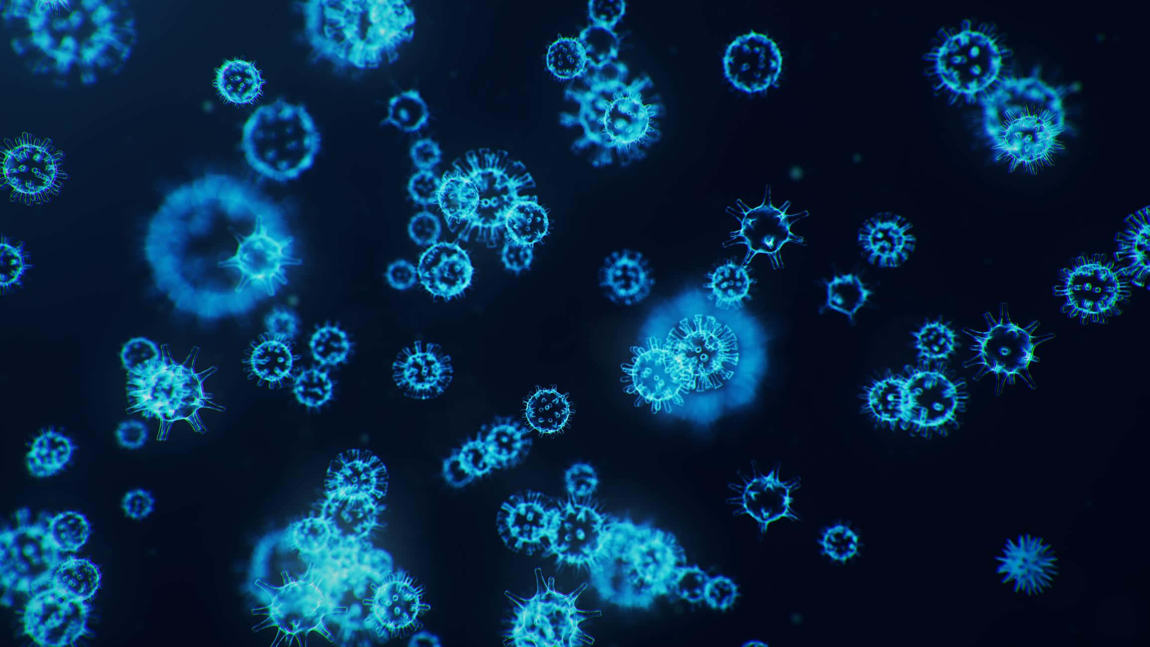 Close-up of the coronavirus pathogen under a microscope