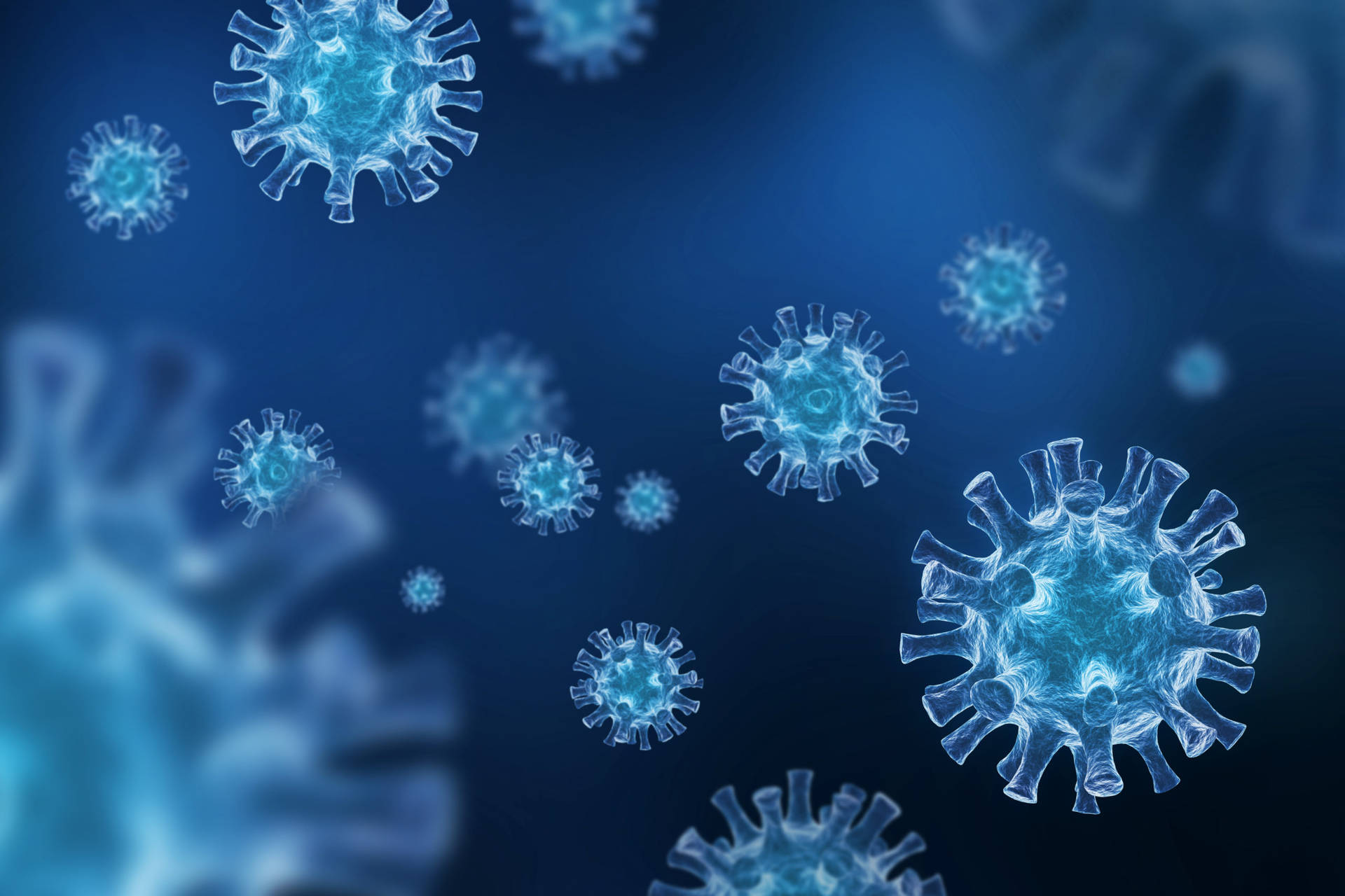 Coronavirus Translucent Blue Background