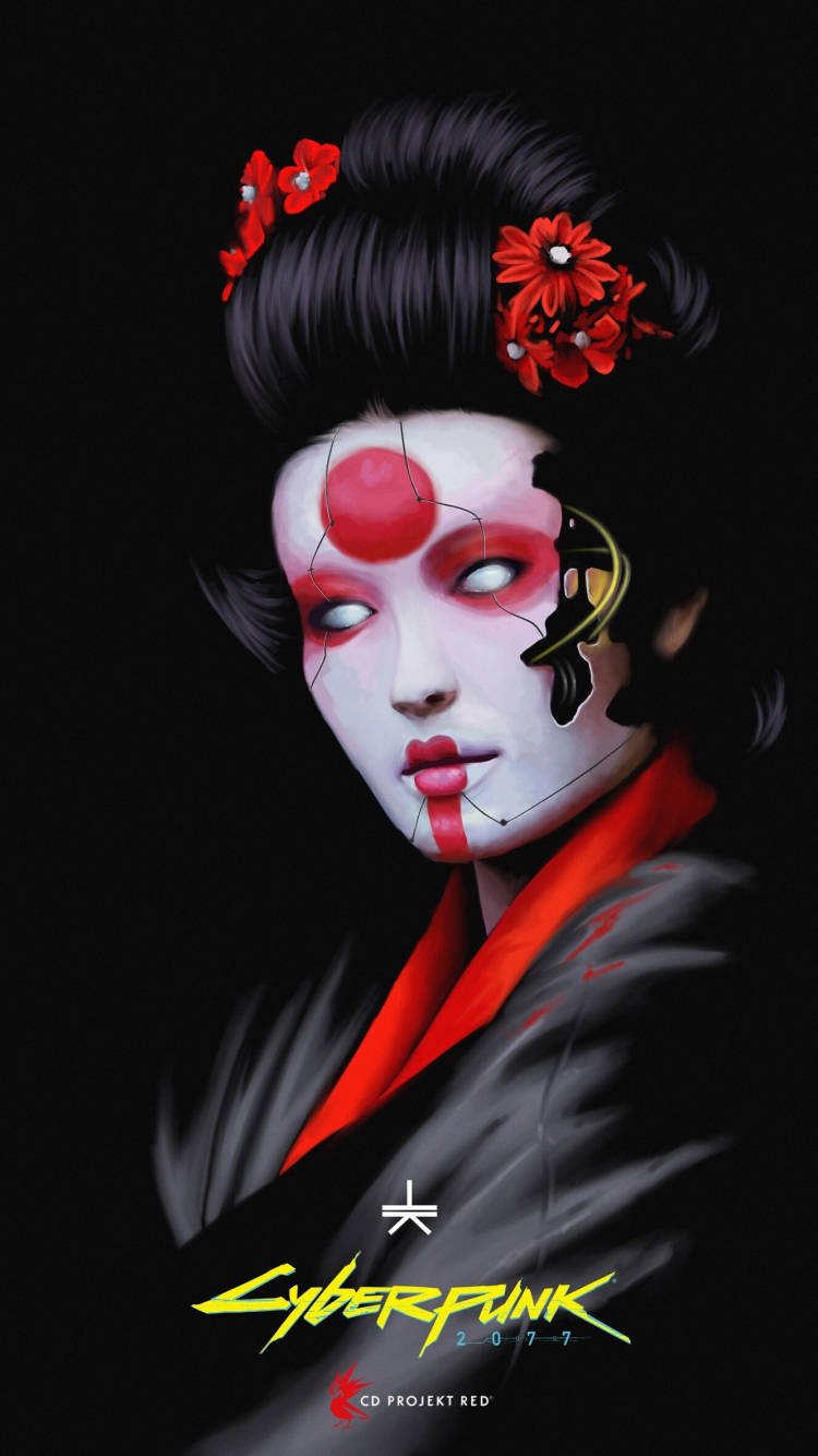 Corpo Geisha Cyberpunk 2077 Iphone Wallpaper