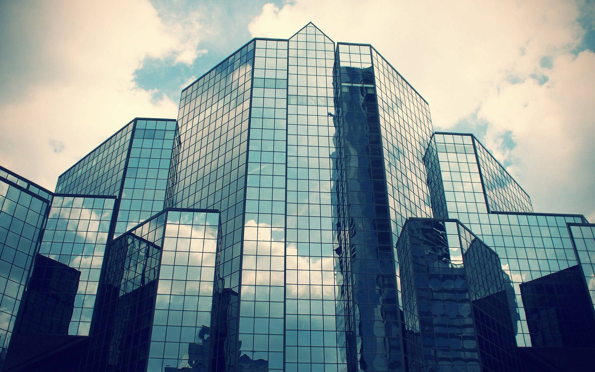 Majestic Glass Corporate Buildings Wallpaper