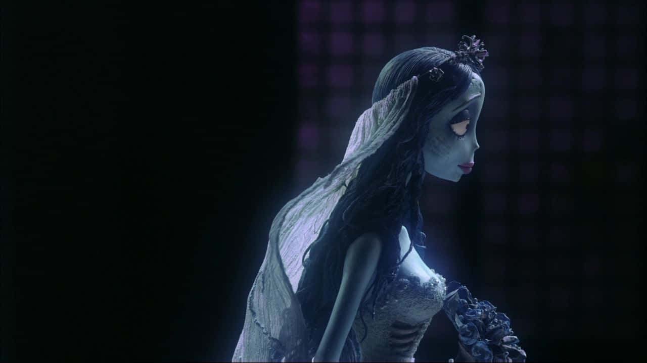 Corpse Bride Embracing Under the Moonlight