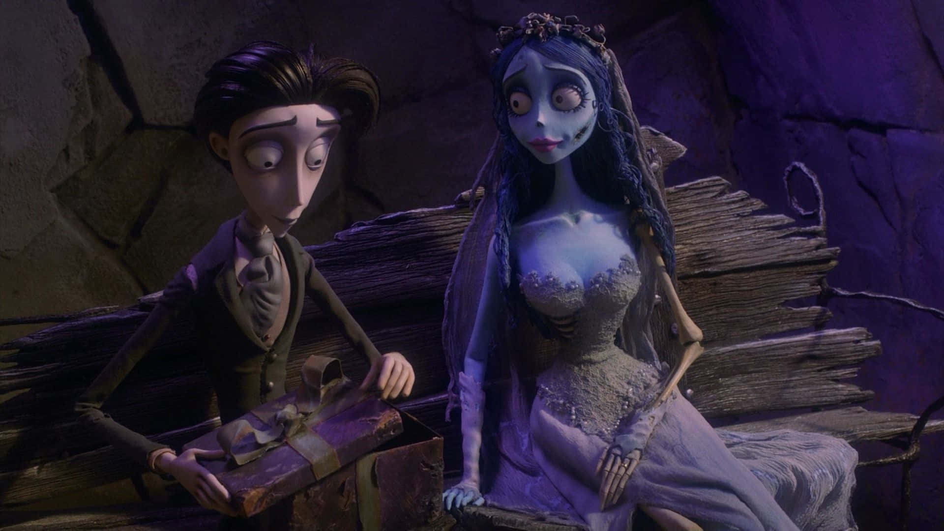 Enchanting Corpse Bride and Groom in a Mystical World